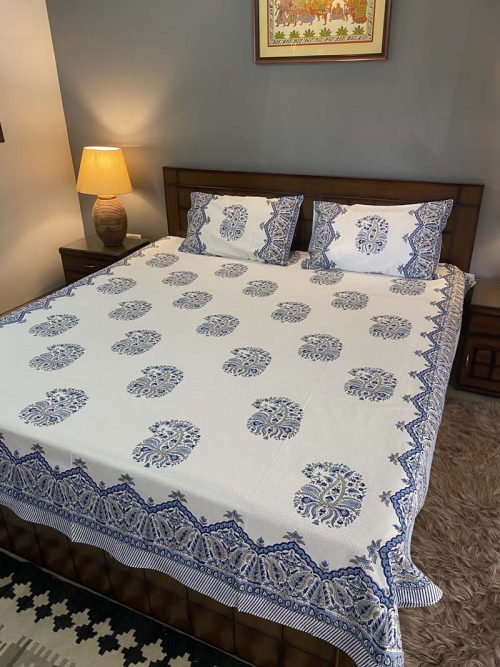 Block Printed Bed Cover