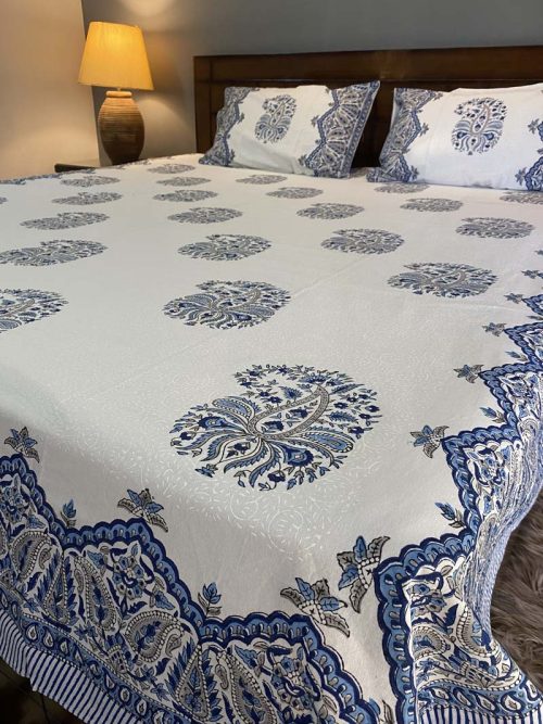 Block Printed Bed Cover