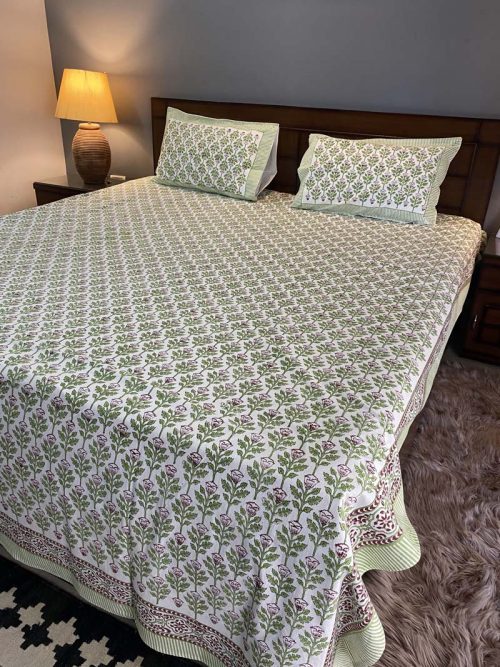 Block Printed Bed Cover