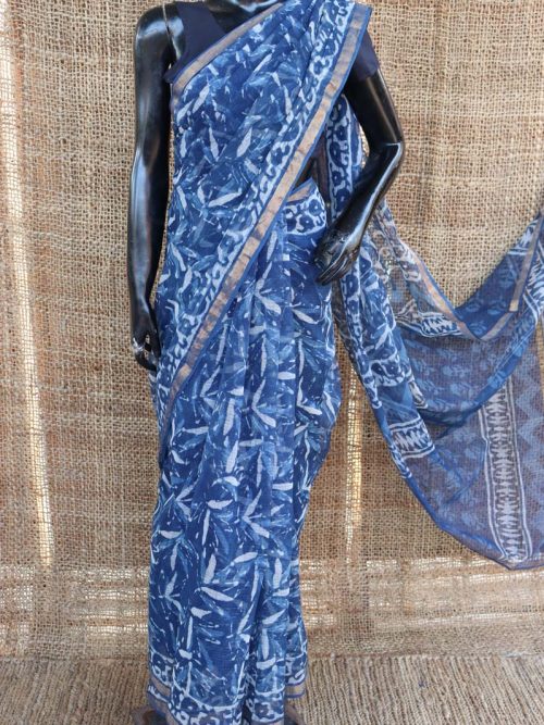 Hand Block Printed Kota Doriya Saree
