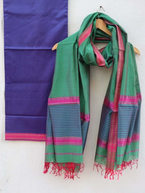 Maheshwari Silk by Cotton Suit Set