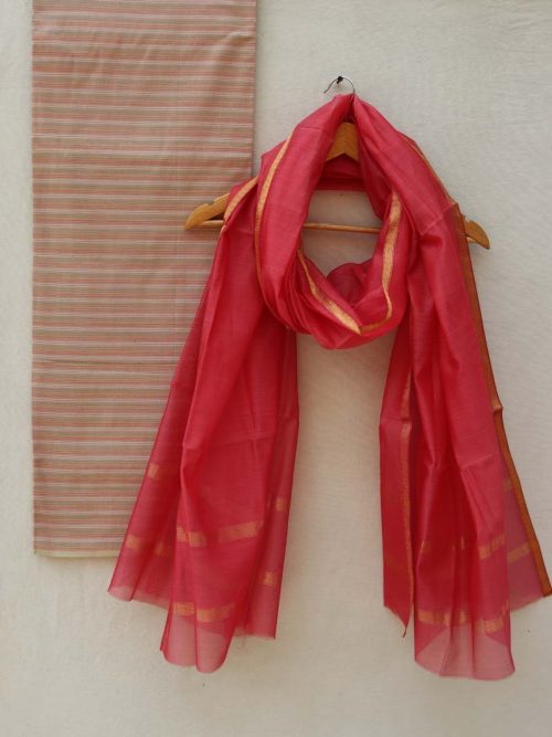 Maheshwari Silk by Cotton Suit Set