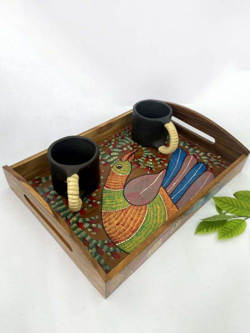 Gond Hand Painted Wooden Tray