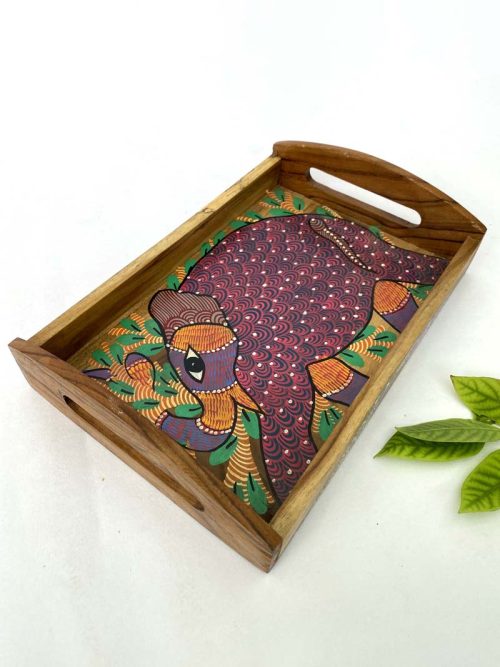 Gond Hand Painted Wooden Tray