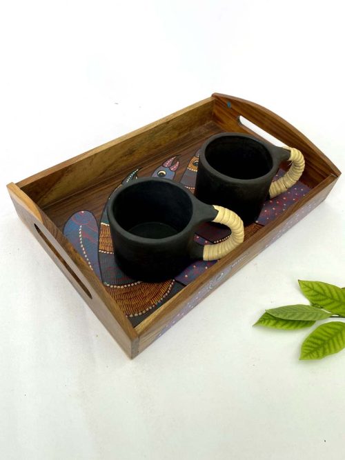 Gond Hand Painted Wooden Tray