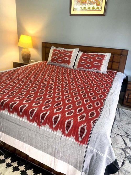 Ikkat Bed Cover