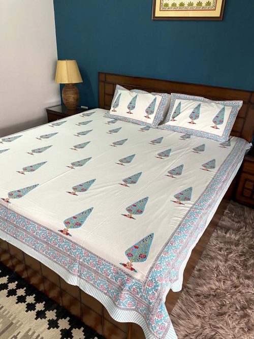 Block Printed Bed Cover