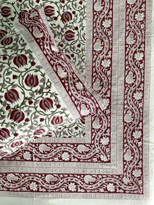 Block Printed Bed Cover