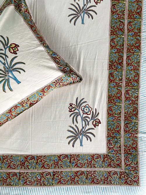 Block Printed Bed Cover