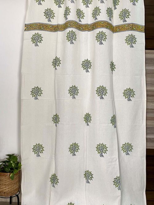 Cotton Hand Block Curtain