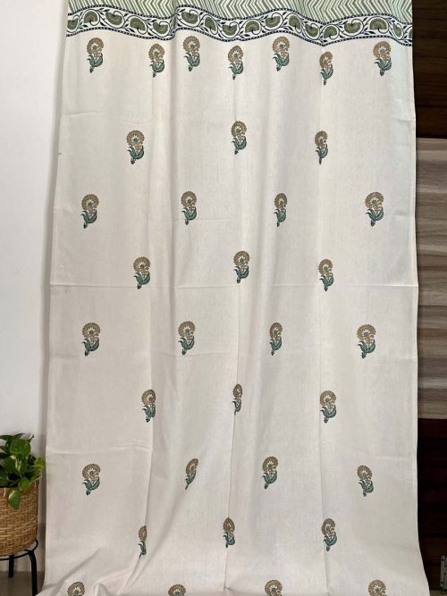 Cotton Hand Block Curtain