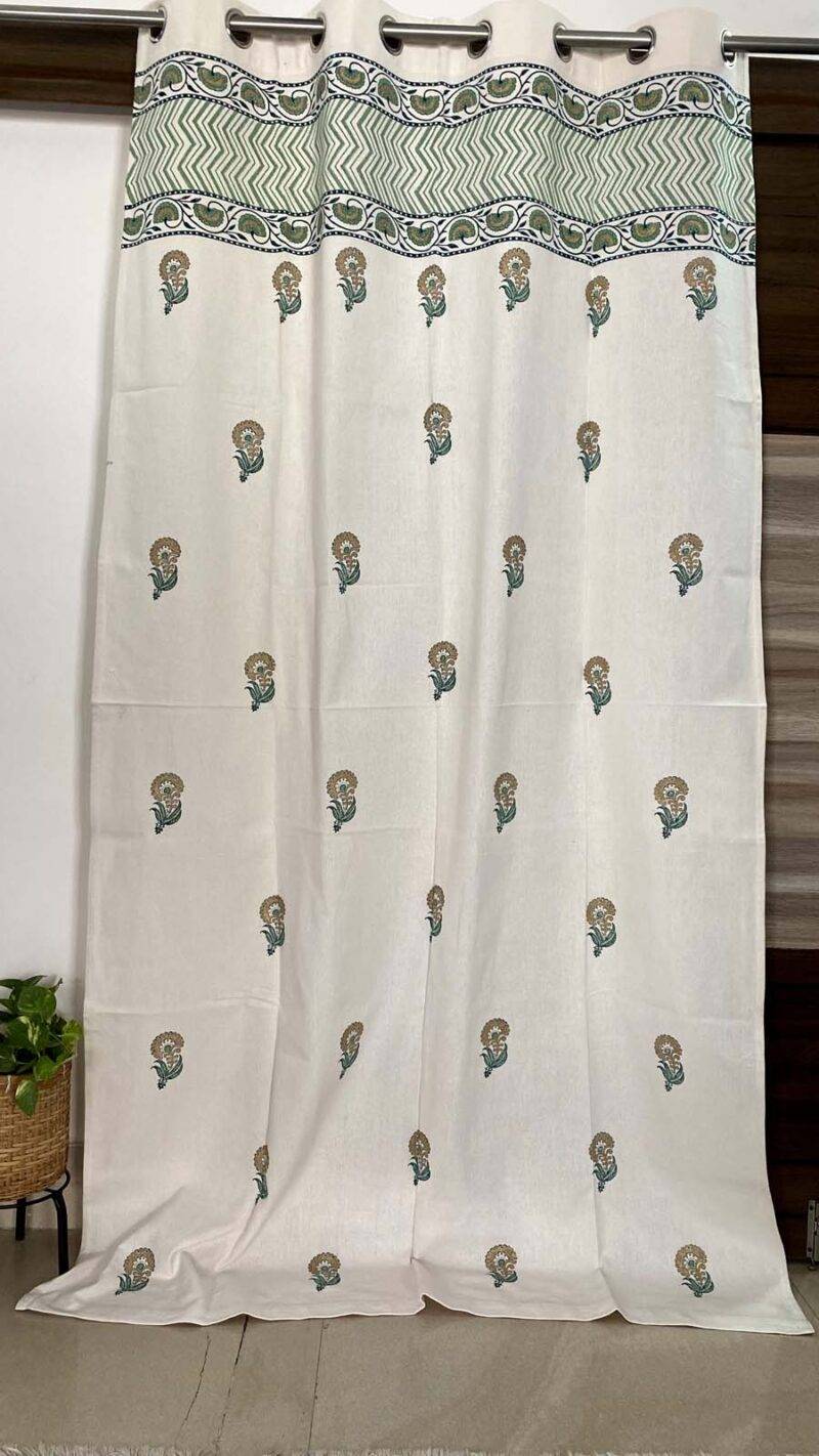 Cotton Hand Block Curtain