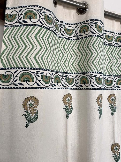 Cotton Hand Block Curtain