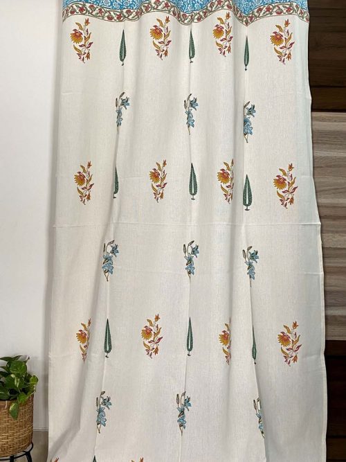 Cotton Hand Block Curtain