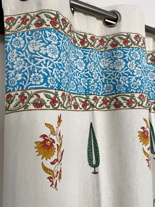 Cotton Hand Block Curtain
