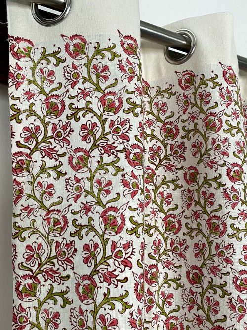 Cotton Hand Block Curtain