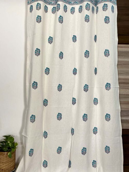 Cotton Hand Block Curtain