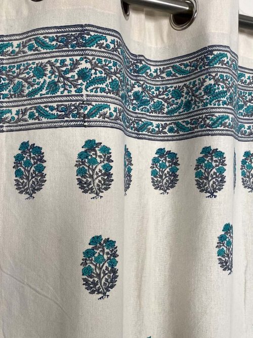 Cotton Hand Block Curtain