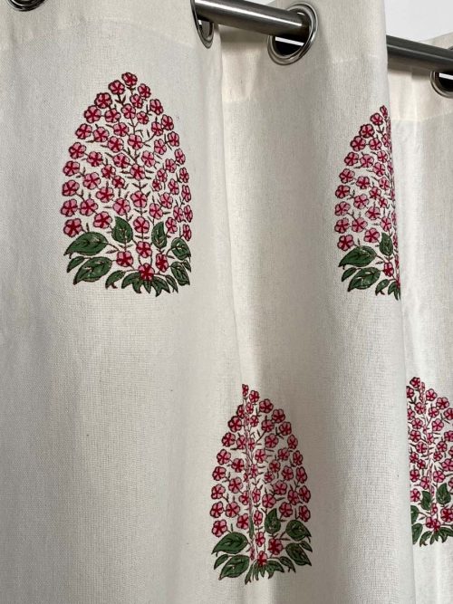 Cotton Hand Block Curtain
