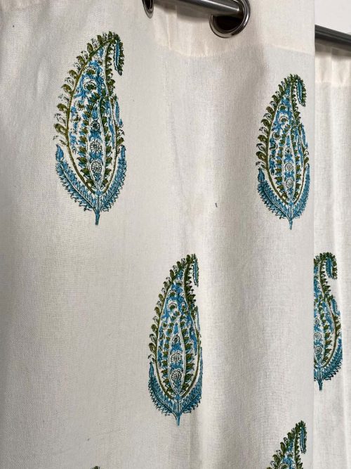 Cotton Hand Block Curtain