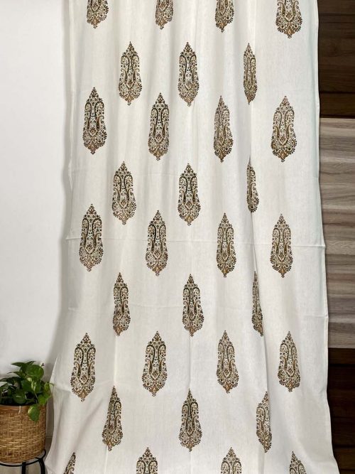 Cotton Hand Block Curtain