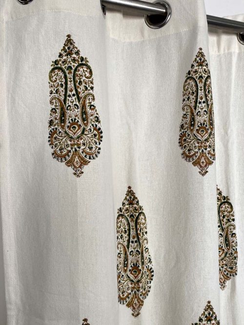 Cotton Hand Block Curtain