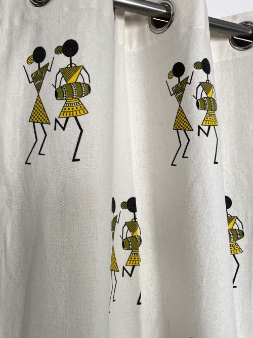 Cotton Hand Block Curtain