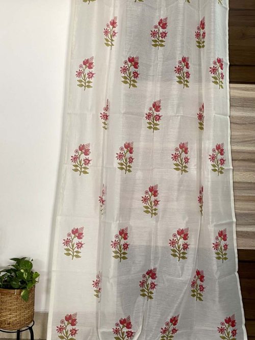 Chanderi Hand Block Curtain