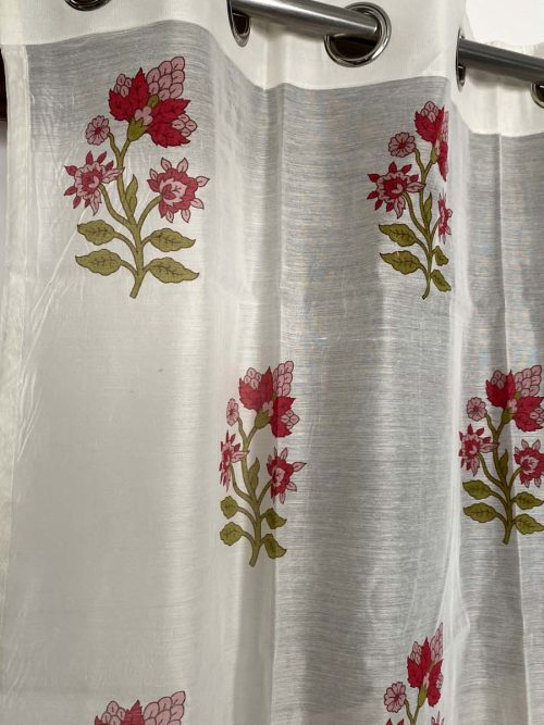 Chanderi Hand Block Curtain
