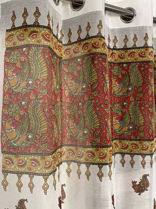 Chanderi Hand Block Curtain