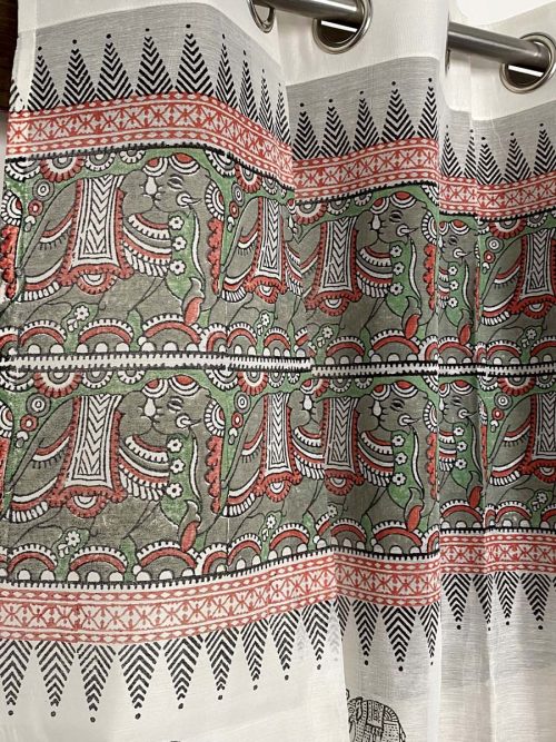 Chanderi Hand Block Curtain