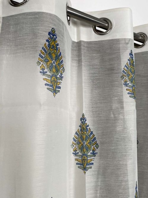 Chanderi Hand Block Curtain