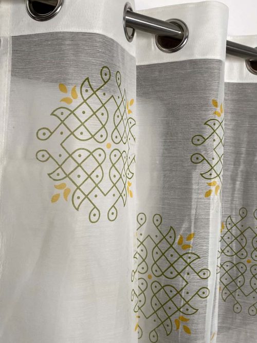 Chanderi Hand Block Curtain