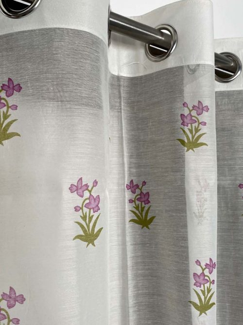 Chanderi Hand Block Curtain