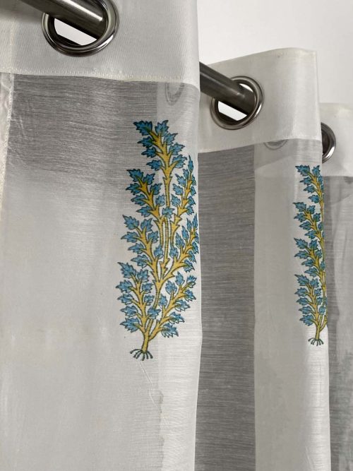Chanderi Hand Block Curtain