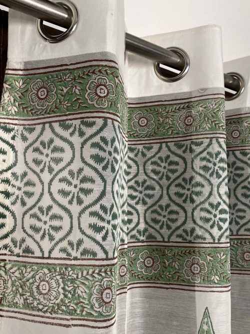 Chanderi Hand Block Curtain
