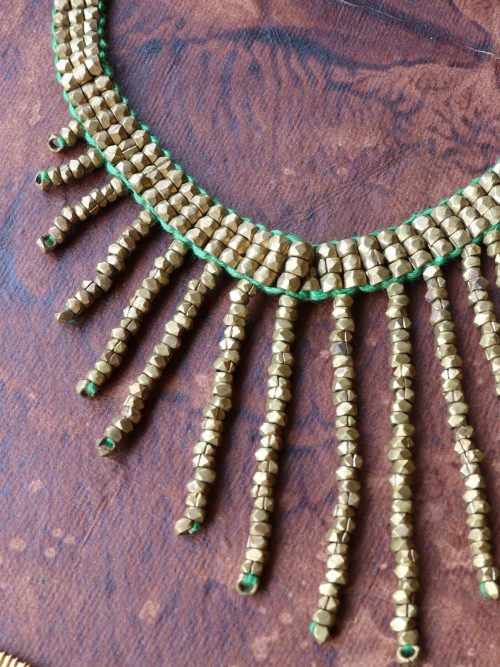 Green Dhokra Necklace