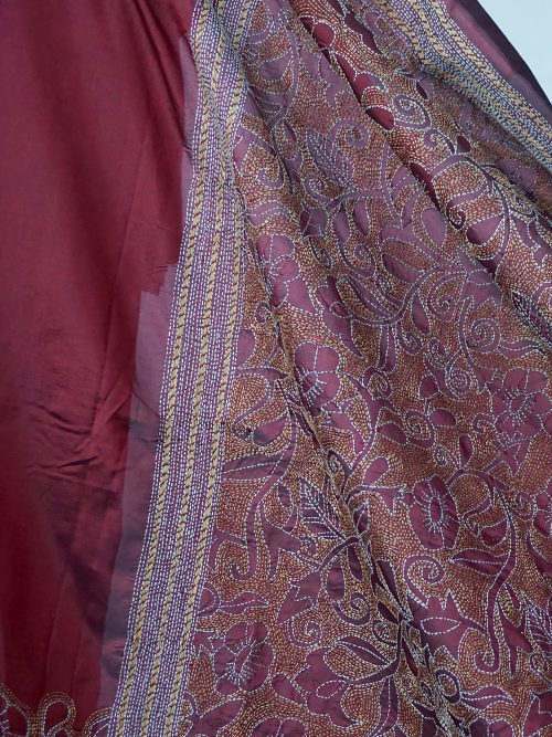 Kantha Embroidered Silk R...