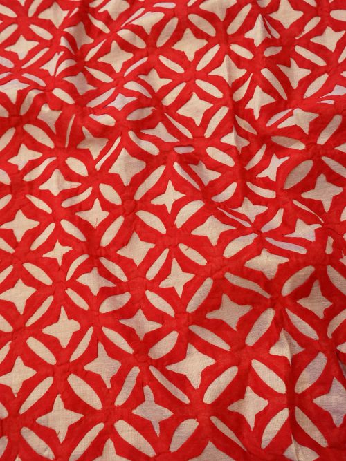 Applique Chanderi Silk Ku...