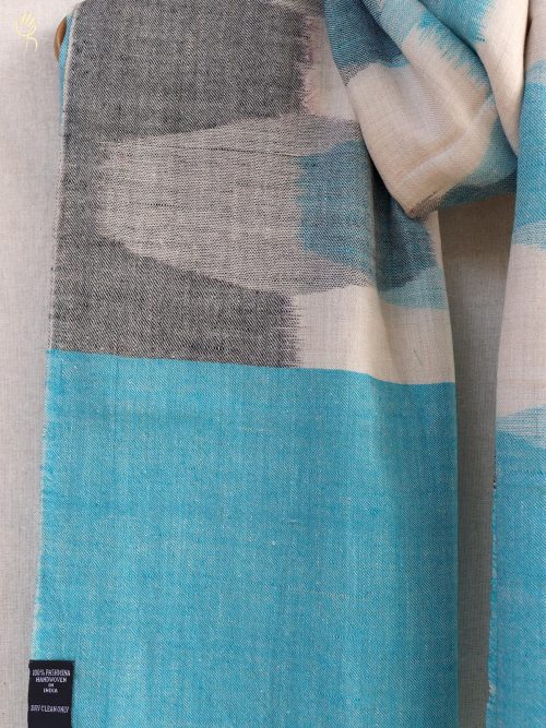 Handwoven Pashmina ikat Shawl