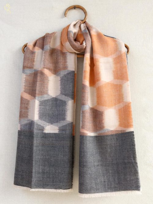 Handwoven Pashmina ikat Shawl