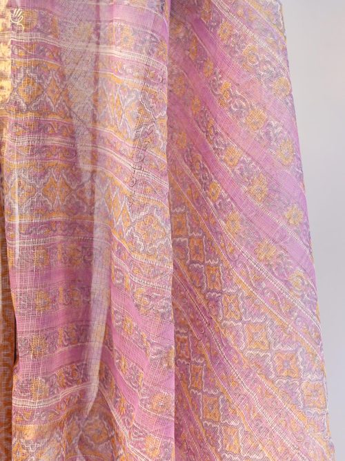 Hand Block Printed Kota Doria Saree