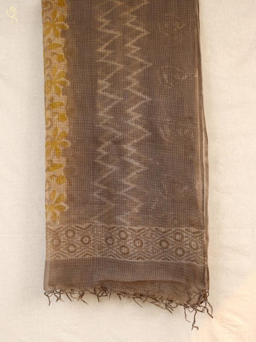 Hand block printed Kota Doria Dupatta