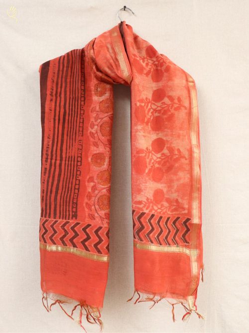 Hand block printed Chande...