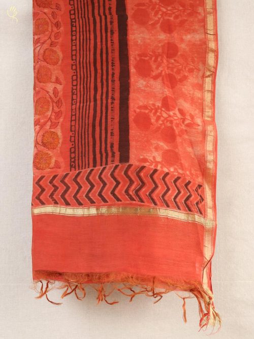 Hand block printed Chande...