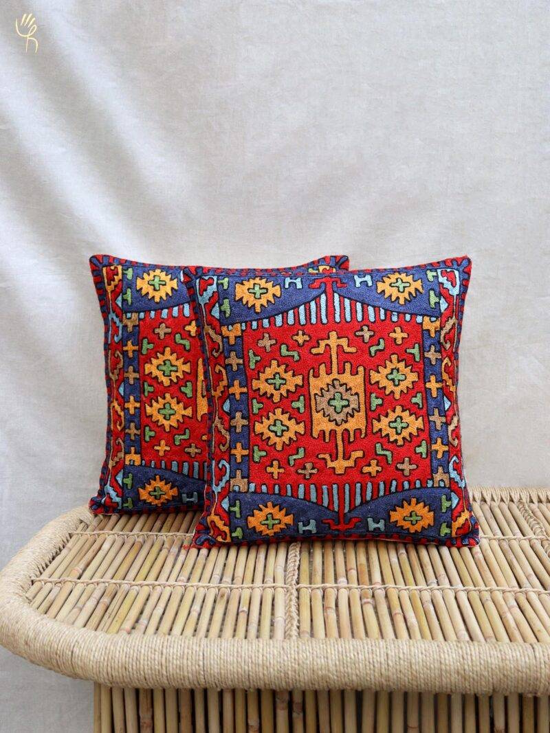 Crewl Embroidered Cushion Cover