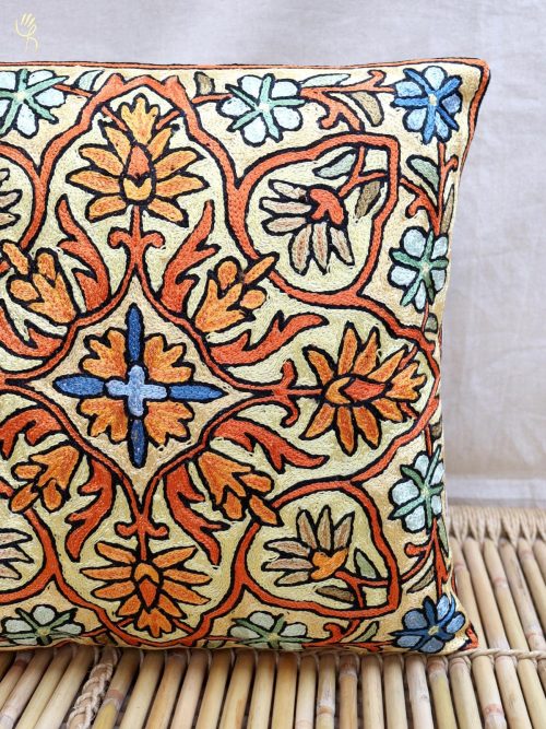 Crewl Embroidered Cushion Cover