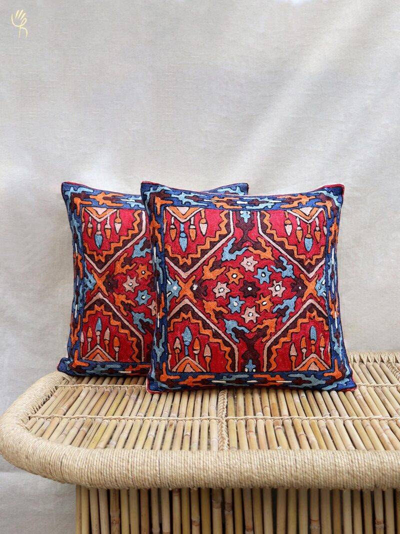 Crewl Embroidered Cushion Cover