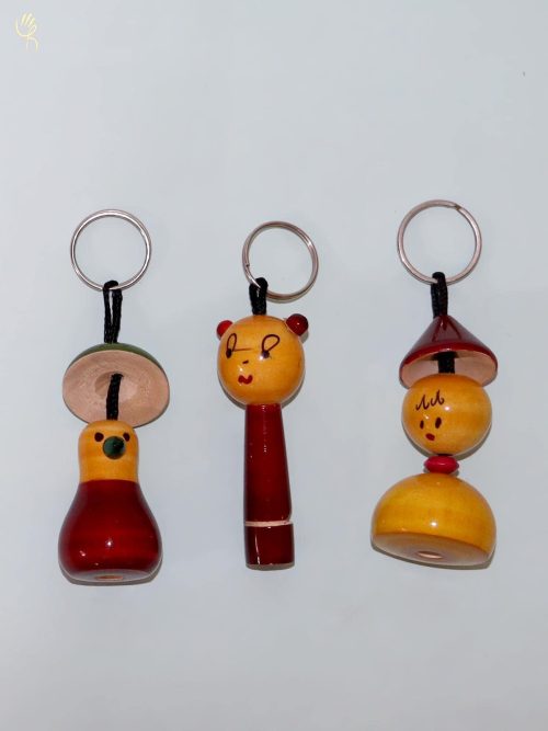 Key Chains Set of 3( Wood...