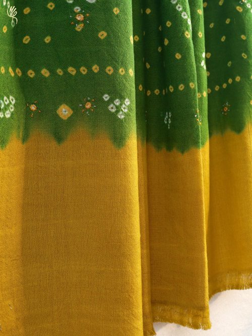 Bandhni Handwoven Wool Sh...